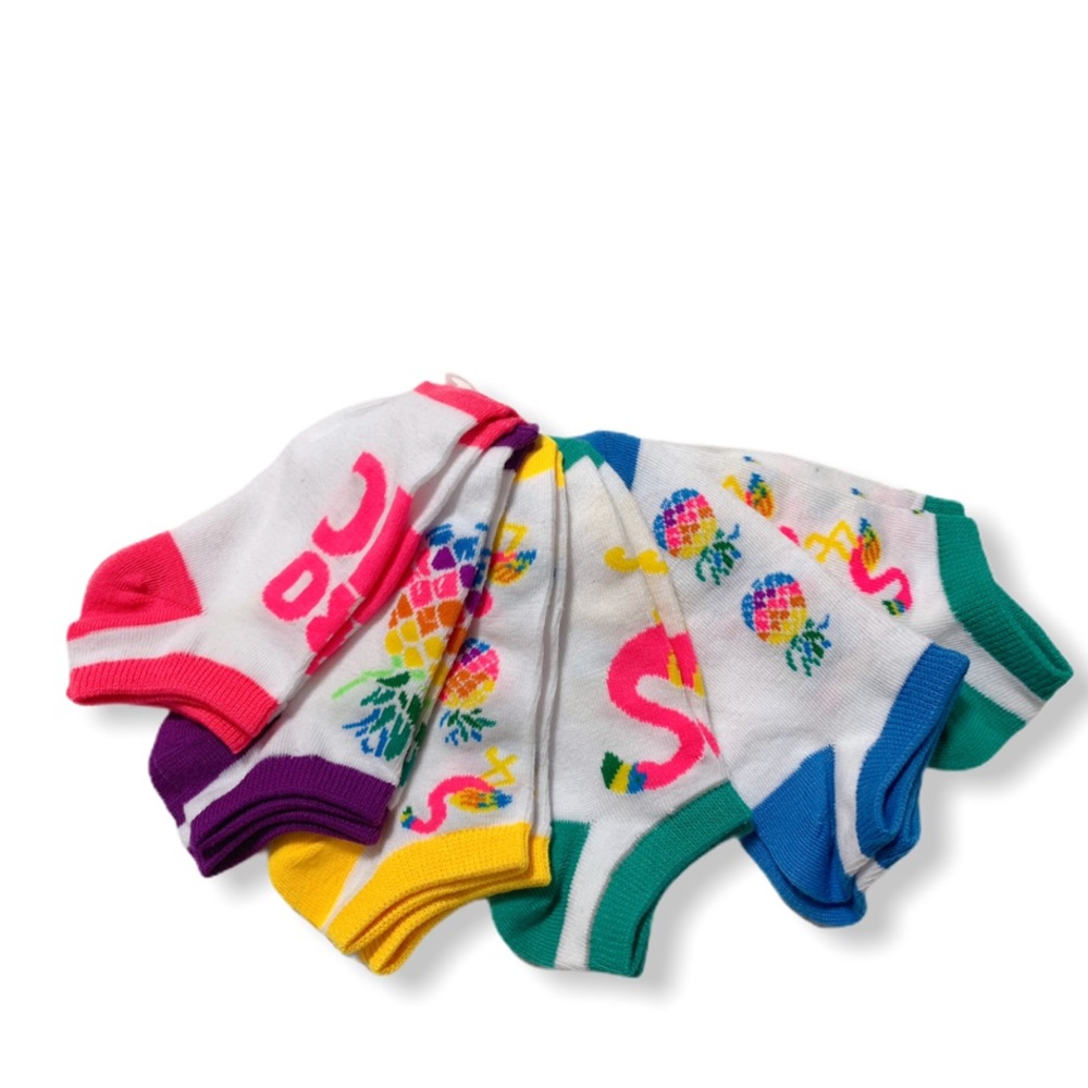 Girls 6 Pairs Of Ankle Socks